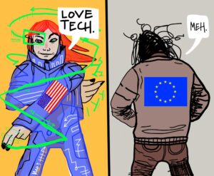 why europeans are behind in social media