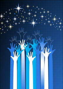 hands reaching for the stars