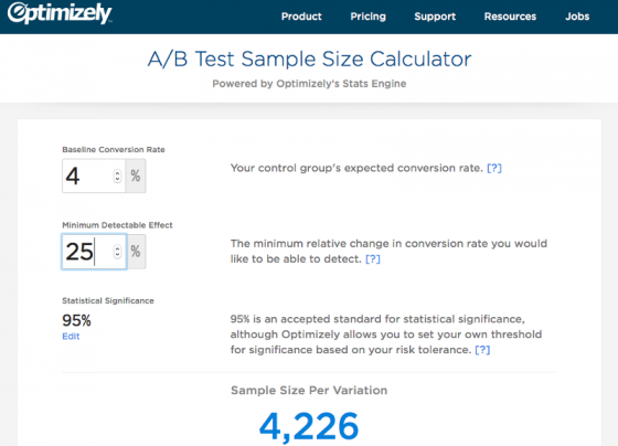 Optimizely's A/B Testing Tool