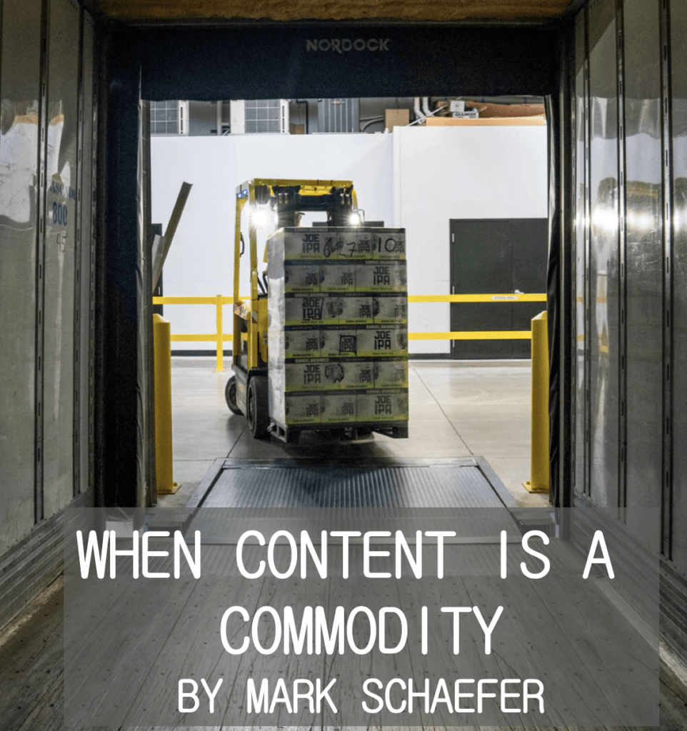 content becomes a commodity