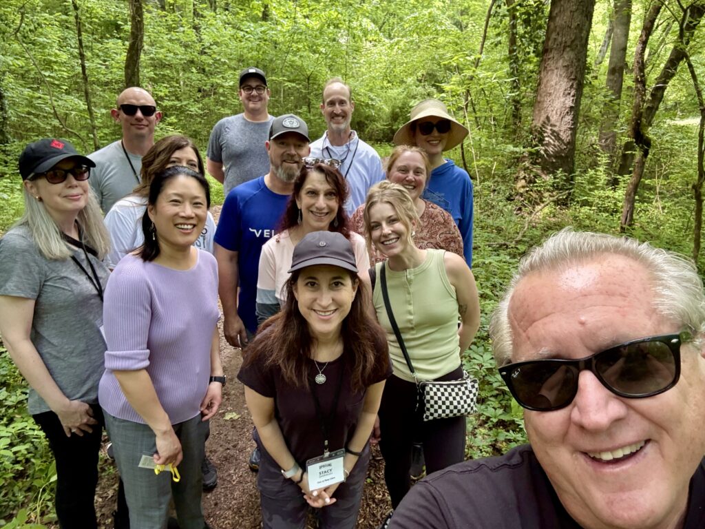 Hiking at Mark Schaefer's Uprising event