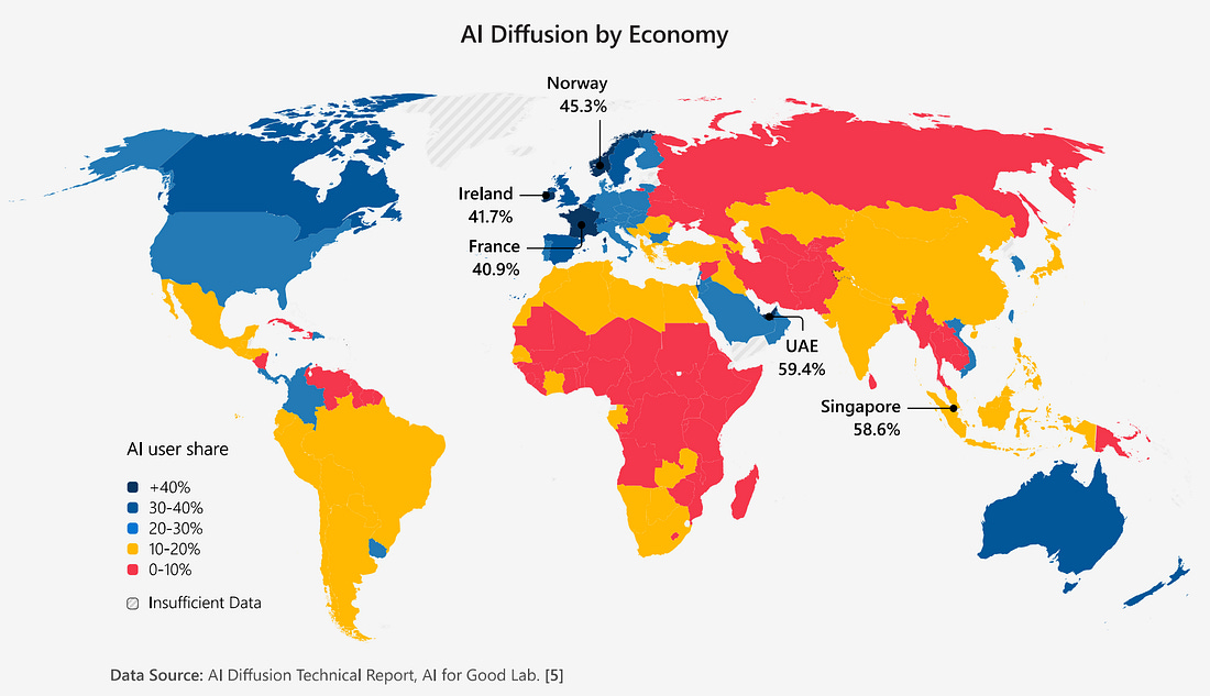 map of AI adoption