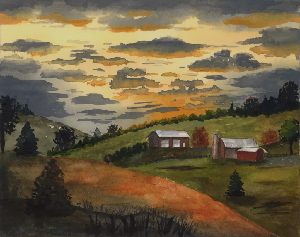 Dug Gap Road water color painting