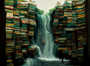 MarkSchaefer_a_massive_waterfall_made_out_of_books_jungle_setti_22519f2f-425b-4633-aabf-cfff7affae26