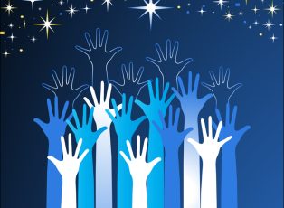 hands reaching for the stars